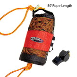 Kemp USA 10-228 Throw Bag with 3/8" Yellow Rope and Bengal Safety Whistle