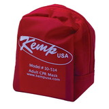 Kemp USA 10-514 Cpr Mask With O2 Inlet, Headstrap, Gloves, And Wipes In Soft Case Pouch