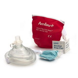 Kemp USA 10-517 Ambu Cpr Mask With O2 Inlet, Headstrap, Gloves, And Wipes In Soft Case Pouch