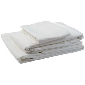 Kemp USA 10-610 Hospital Bed Sheet Set, 3-Pc (Flat Sheet, Fitted Sheet, Pillow Case Set), 180 Thread Sheet (80X39X7)
