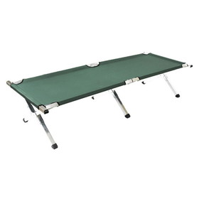 Kemp USA 10-983 Aluminum Military And Camping Portable Folding Cot Stretcher, Green
