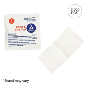 Kemp USA 11-003 Insect Bite Pads (Bulk Packaging Of 3000 Pcs)