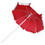 Kemp USA 12-003-RED-GRD 5.5&#039; Wind Umbrella with LIFE GUARD Logo, Silver /Red