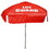 Kemp USA 12-004-RED 6' Viny material Umbrella with LIFE GUARD Logo, Red