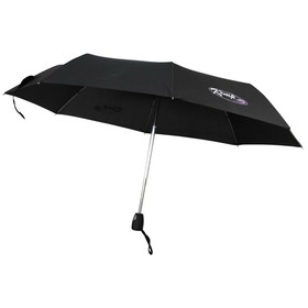 Kemp USA 12-005 Automatic Travel Umbrella, Auto Open / Close, Compact, Black