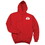 Kemp USA 18-007-RED-SML Hooded Pullover Sweatshirt, Red with GUARD Logo in White on Front & Back, Small