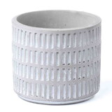 Keystone Candle 47M-AMR611 Grey Cement Patterned Pot