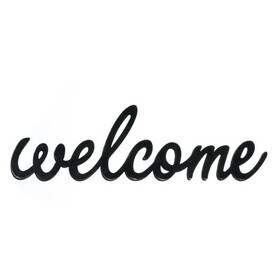 Keystone Candle Black Script Welcome Hanging Sign