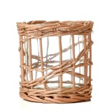 Keystone Candle CH-BB9A1163W White Willow Wrapped Glass Votive Cup