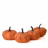 Keystone Candle CH-RJAF2010 Mini Burlap Orange Pumpkins