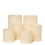 6 PIECE IVORY WAX LED CANDLE SET