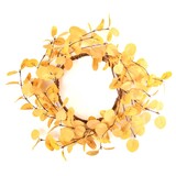 Keystone Candle Penny Leaf Mustard 6.5 Inch Candle Ring