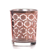 Keystone Candle QC Metallic Rose Gold Hexagonal Votive Cup