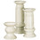 Keystone Candle Sul-cm2442 Pillar Holder Set White Ceramic 3 Piece