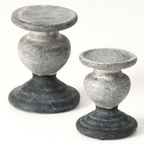 Keystone Candle Sul-cm2880 Two Tone Gray Candle Holder Set of 2