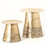 Keystone Candle Sul-met1504 Gold Metal Candle Holder Set of 2