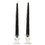 Keystone Candle Tuns6-Black Unscented 6 Inch Black Tapers