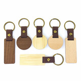 Aspire Wooden Keychain, Walnut Key Ring, Lightweight Natural Wood Key Ring