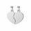 Muka Stainless Steel Heart Pendant Necklace Blank Geometric Keychain Tag for DIY Engraving Various Colors