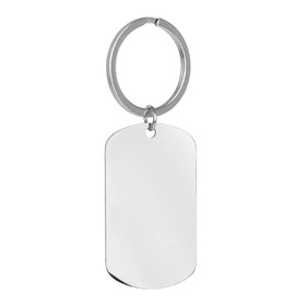 Muka Stainless Steel Keychain Geometric Shape Blank Key Chain Clasp with Ring, Round, Oval, Rectangle, Heart