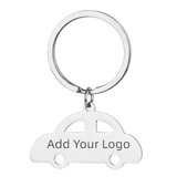 Muka 2 Sides Customized Stainless Steel Keychain with 30 mm Chrome Circle
