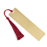 Muka Blank Brass Bookmark with Tassel Pendant, Reusable Bookmarks Gift for Book Lovers