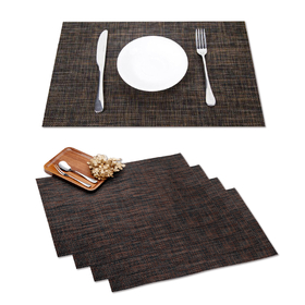 Muka 16PCS Non-Slip PVC Place Mats, Non-Spill Heat Resistant Tablemat with Plastic Cover