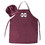NCCA Mississippi State Bulldogs Apron & Chef Hat Set Maroon
