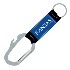 NCCA Kansas Jayhawks Keychain Carabiner Wordmark