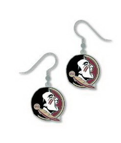 NCCA Florida State Seminoles Earrings J-Hook Logo