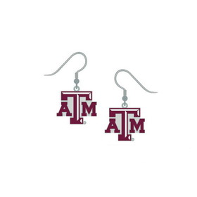 NCCA Texas A&M Aggies Earrings J-Hook Logo