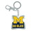 NCCA Michigan Wolverines Keychain Zamac Tagline Go Blue
