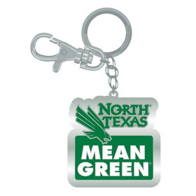 NCCA North Texas Mean Green Keychain Zamac Mean Green