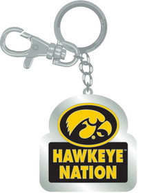NCCA Iowa Hawkeyes Keychain Zamac Hawkeye Nation