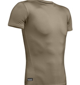 Under Armour 12160074993XL Tactical HeatGear Compression Short Sleeve T-Shirt, Federal Tan, Length-Regular, 3X-Large