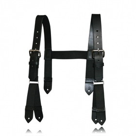Boston Leather Firefighter's H-Back Suspenders, Button Attachment