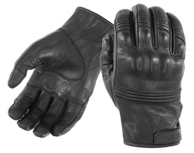 Damascus All-Leather Gloves with Knuckle Armor