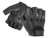 Damascus Half-Finger Leather Driving Gloves