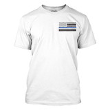 Thin Blue Line Men's - T-Shirt - Thin Blue Line Flag