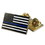 Thin Blue Line Classic Thin Blue Line American Flag Pin, Double Clutch Backing