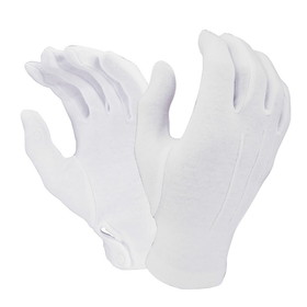 Hatch White Cotton Parade Gloves w/ Snap Back