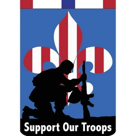 Dicksons 00302 Flag Support Our Troops Polyester 29X42