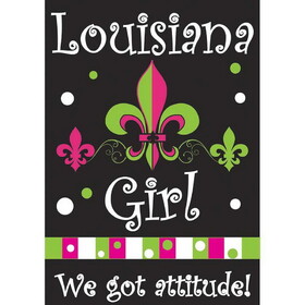 Dicksons 00376 Flag Louisiana Girl Polyester 29X42
