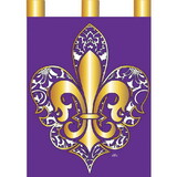 Dicksons 00604 Flag Fleur-De-Lis Purple Gold 29X42