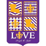 Dicksons 00752 Flag Love Purple Gold Polyester 29X42
