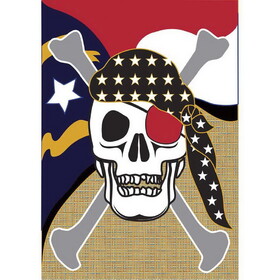 Dicksons 00773 Flag North Carolina Skull Burlap 29X42