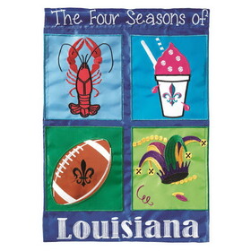 Dicksons 00789 Flag Four Seasons Of Louisiana 29X42