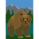 Dicksons 00791 Flag Grizzly Bear Polyester 29X42