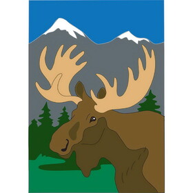 Dicksons 00792 Flag Moose Polyester 29X42