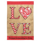 Dicksons 01081 Flag Love Valentine Polyester 13X18